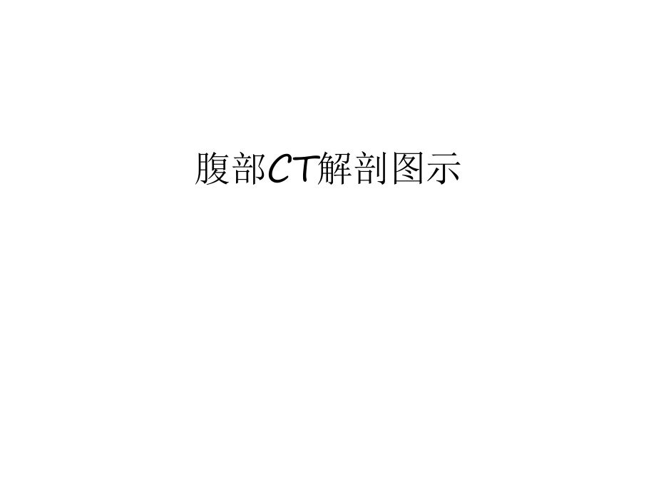 腹部CT解剖图示学习资料_第1页