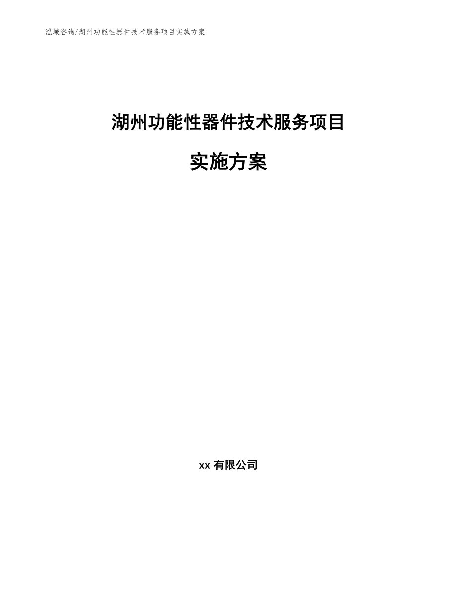 湖州功能性器件技术服务项目实施方案_第1页