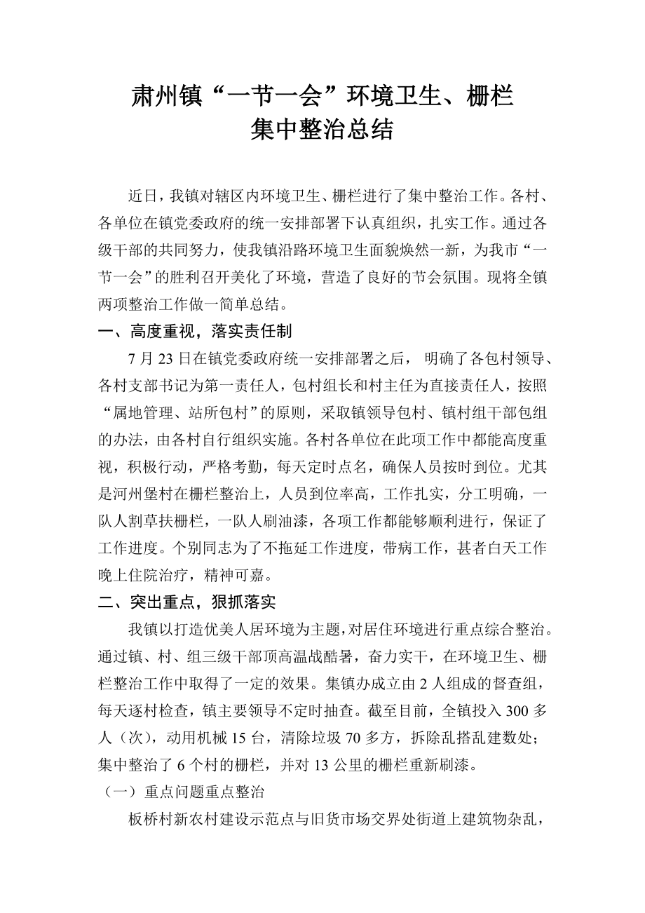 乡镇环境卫生整治工作总结_第1页
