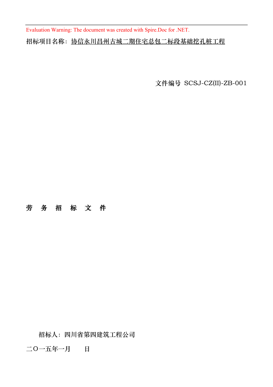 劳务招标文件(挖孔桩)_第1页