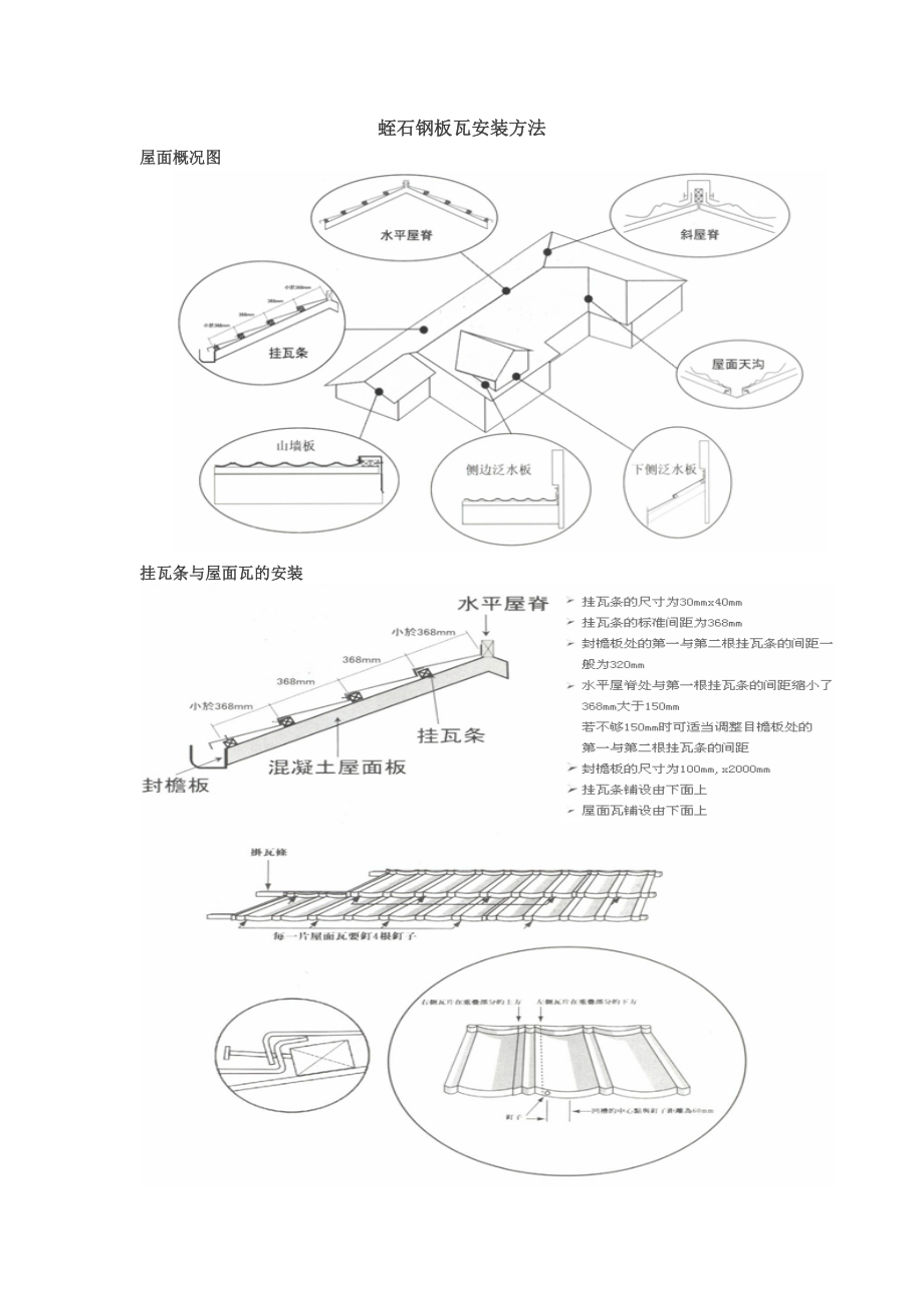 蛭石钢板瓦安装方法_第1页