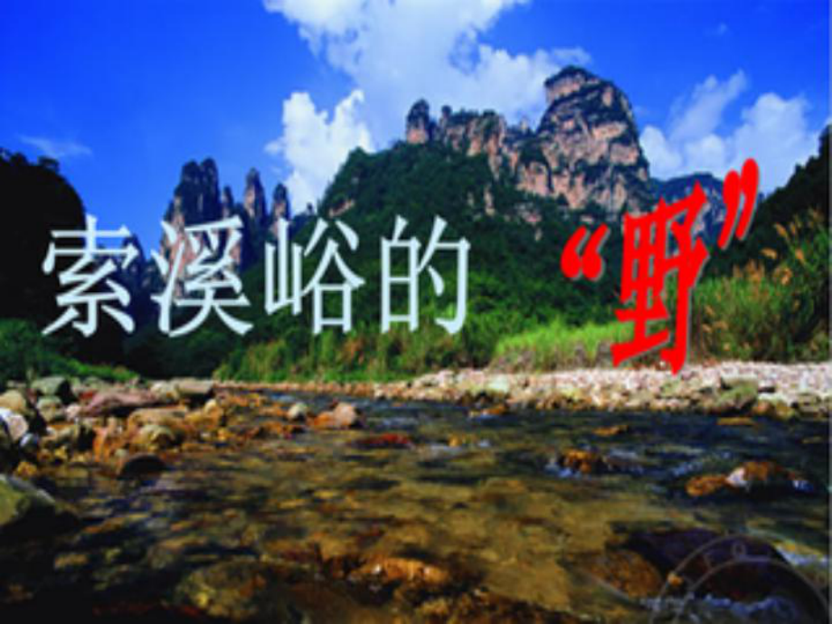 新建索溪峪的野_第1页