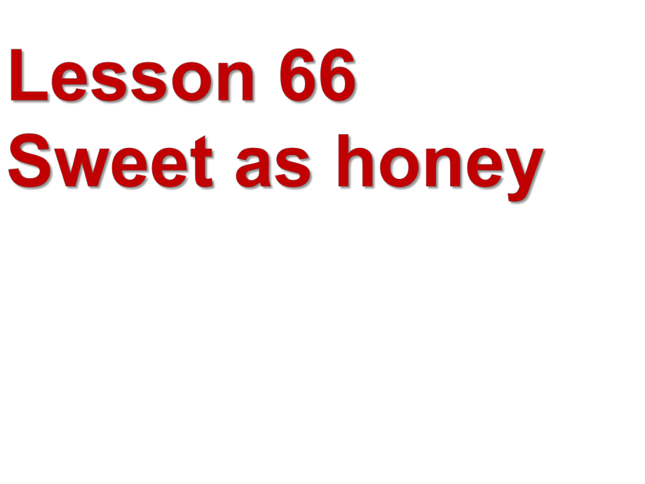 新概念英语第二册Lesson66_第1页