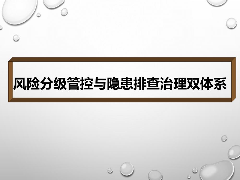 安全培训资料：风险分级管控与隐患排查治理双体系培训教材_第1页