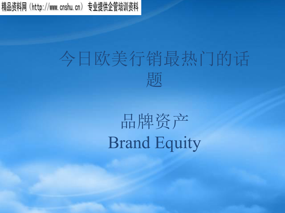 品牌资产培训(1)_第1页