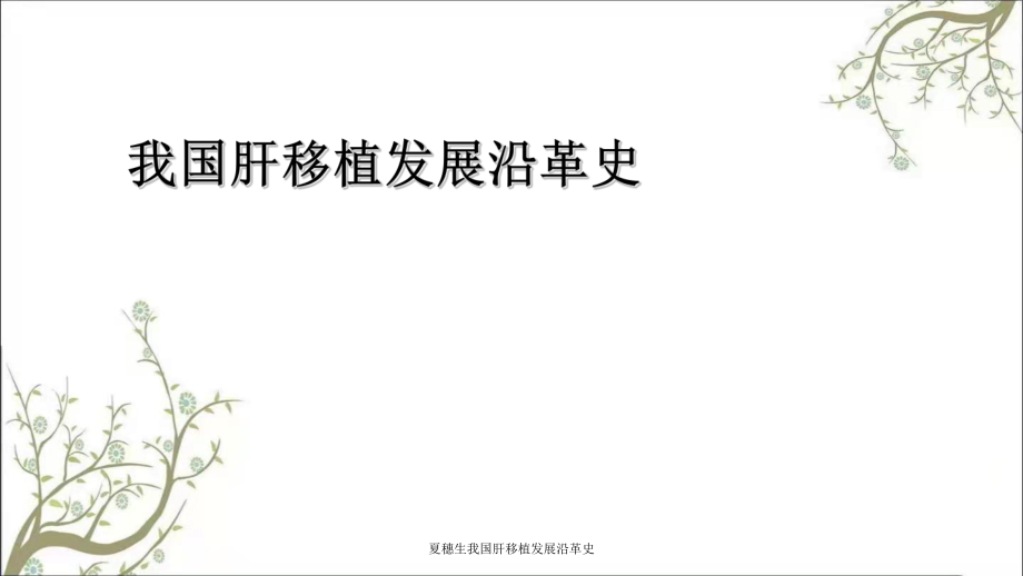 夏穗生我国肝移植发展沿革史课件_第1页