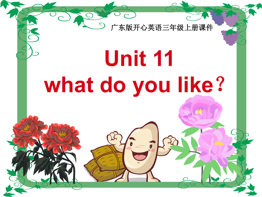 开心学英语三年级册Unit 11 What do you likeppt课件_第1页