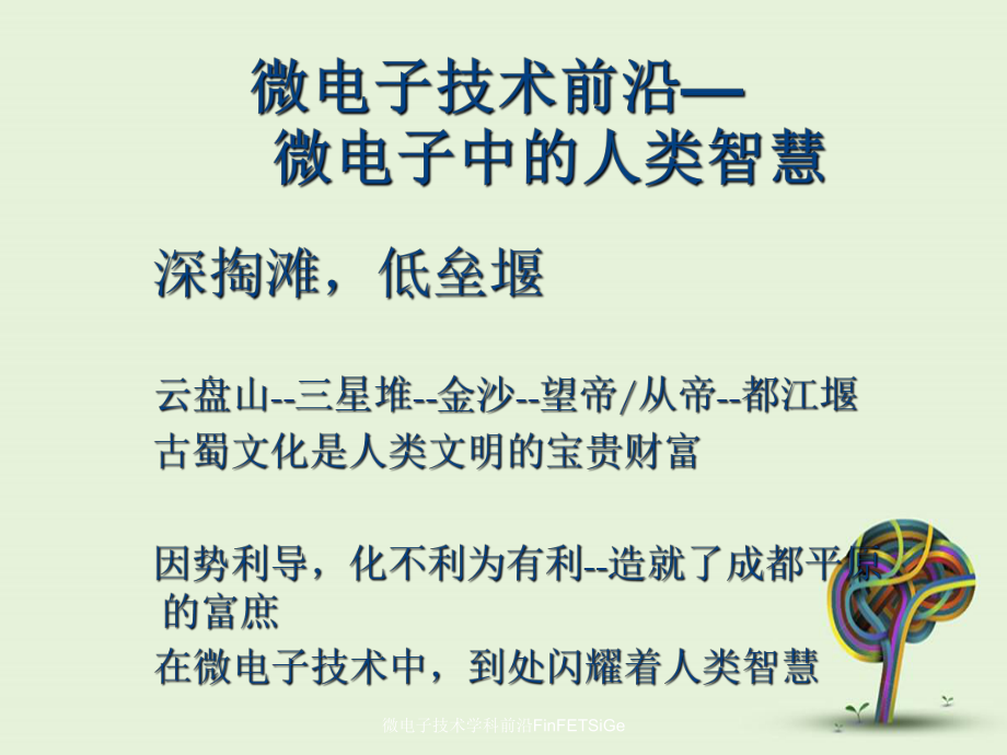 微电子技术学科前沿FinFETSiGe_第1页