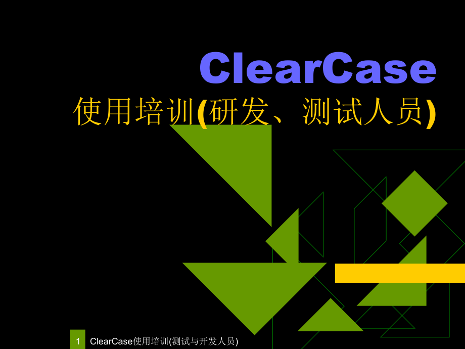 ClearCase使用培训测试与开发人员课件_第1页