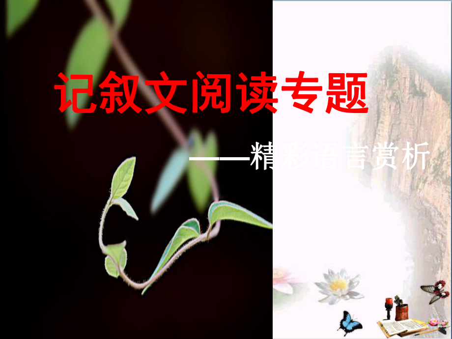 记叙文阅读专题——精彩语言赏析ppt课件_第1页