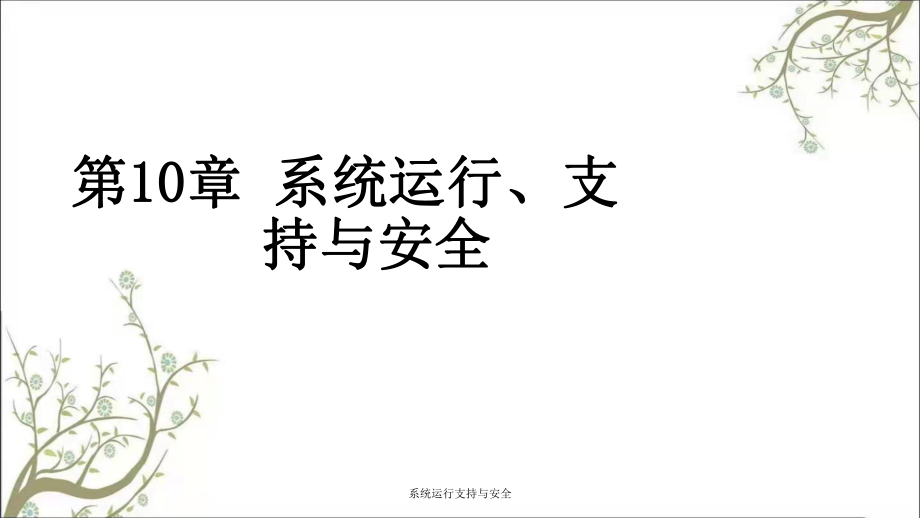 系统运行支持与安全PPT课件_第1页