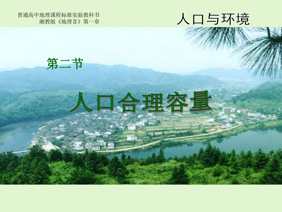 人口合理容量ppt8-湘教版课件_第1页