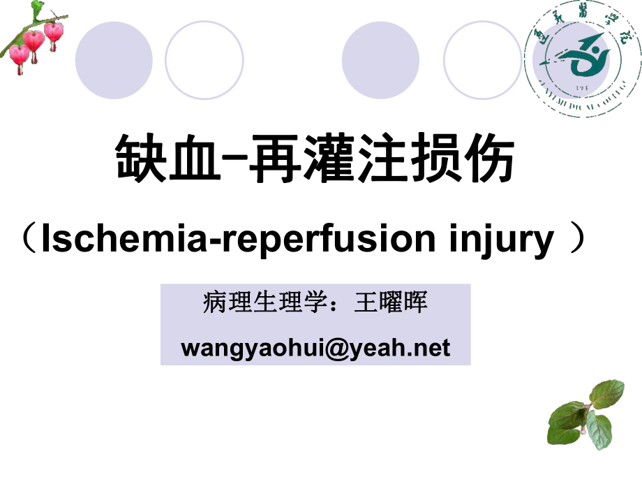 缺血再灌注损伤ppt_第1页