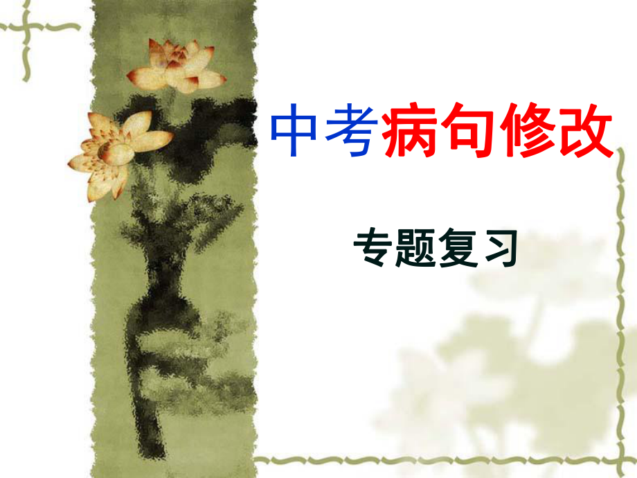 中考语文病句修改专题复习_第1页