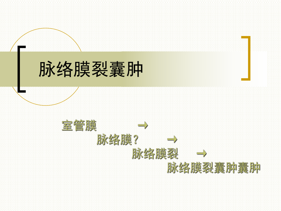 脉络膜裂囊肿医学教学讲座课件_第1页