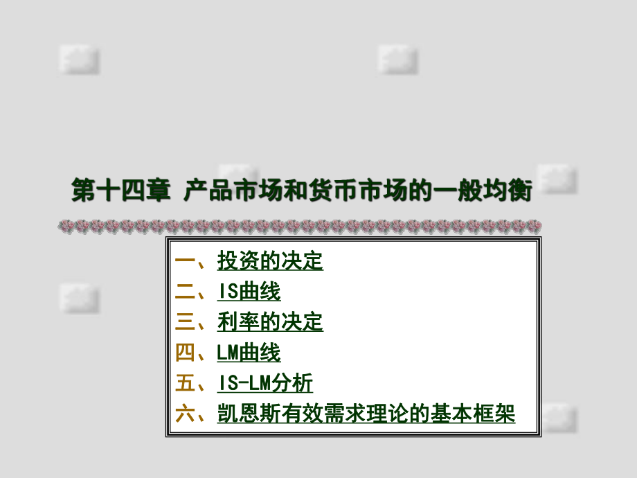 产品市场和货币市场的一般均衡_第1页