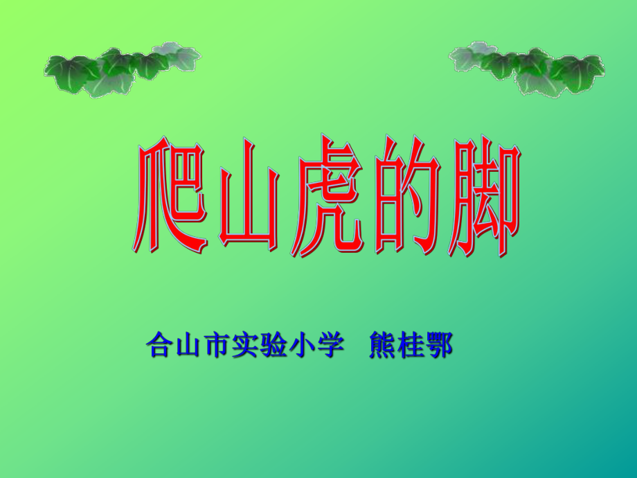 爬山虎的脚_第1页