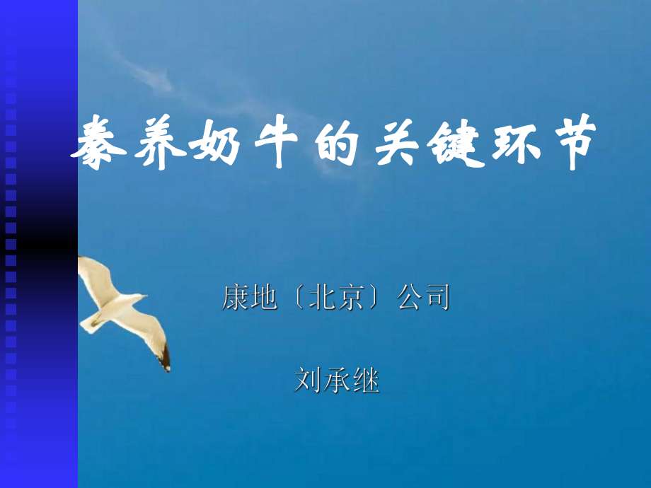 饲养奶牛的几个关键环节ppt课件_第1页