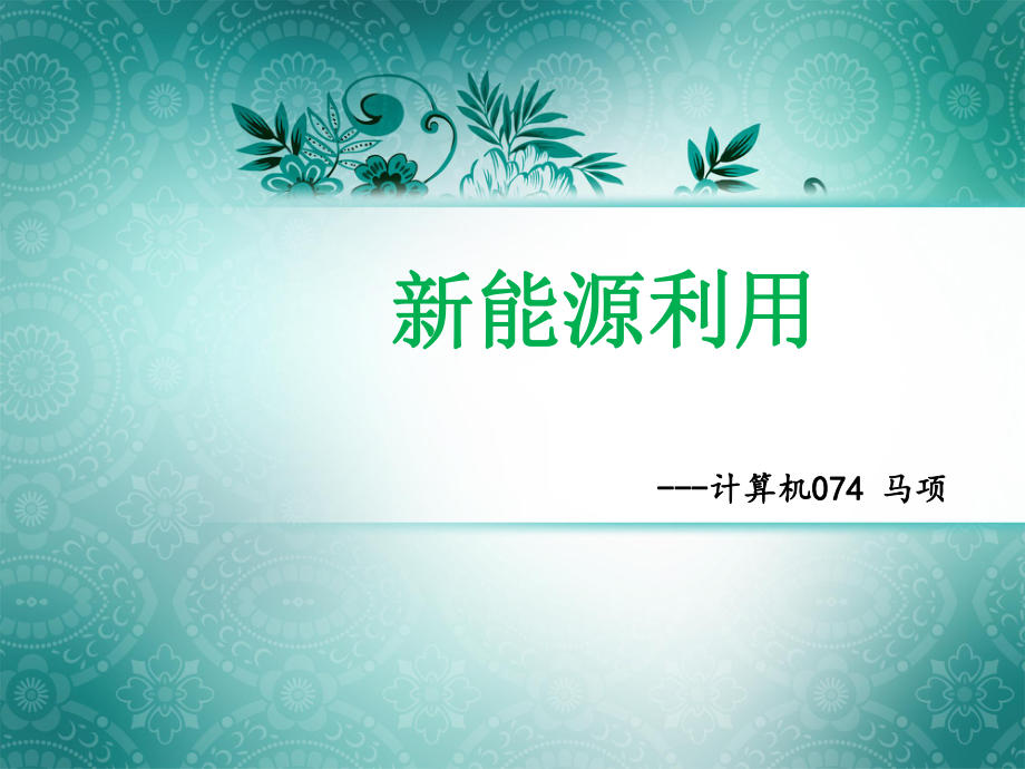 《新能源利用》PPT课件.ppt_第1页