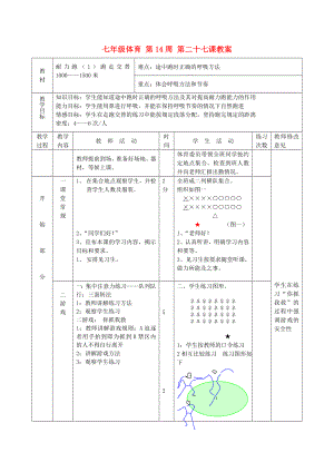 七年級(jí)體育 第14周 第二十七課教案