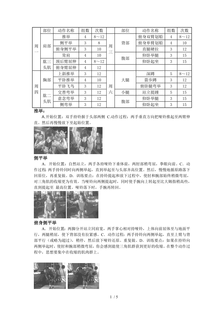 哑铃健身计划及动作图解_第1页