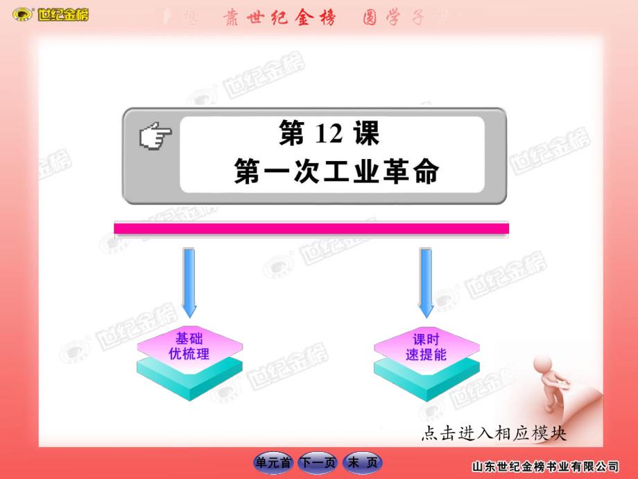 10-11版初中历史新课标金榜学案配套课件：第12课_第一次工业革命(岳麓版九年级上)_第1页