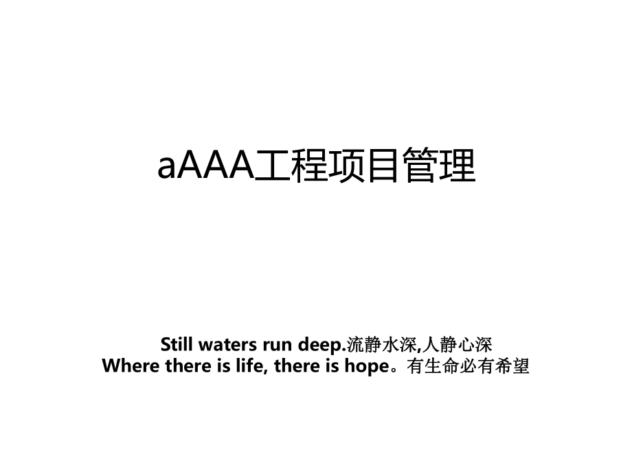 aaaa工程项目_第1页
