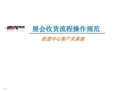 展會(huì)收貨流程操作規(guī)范課件