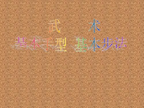 武術(shù)基本手型與基本步型課件