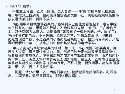 司法考試·刑法主觀題-PPT